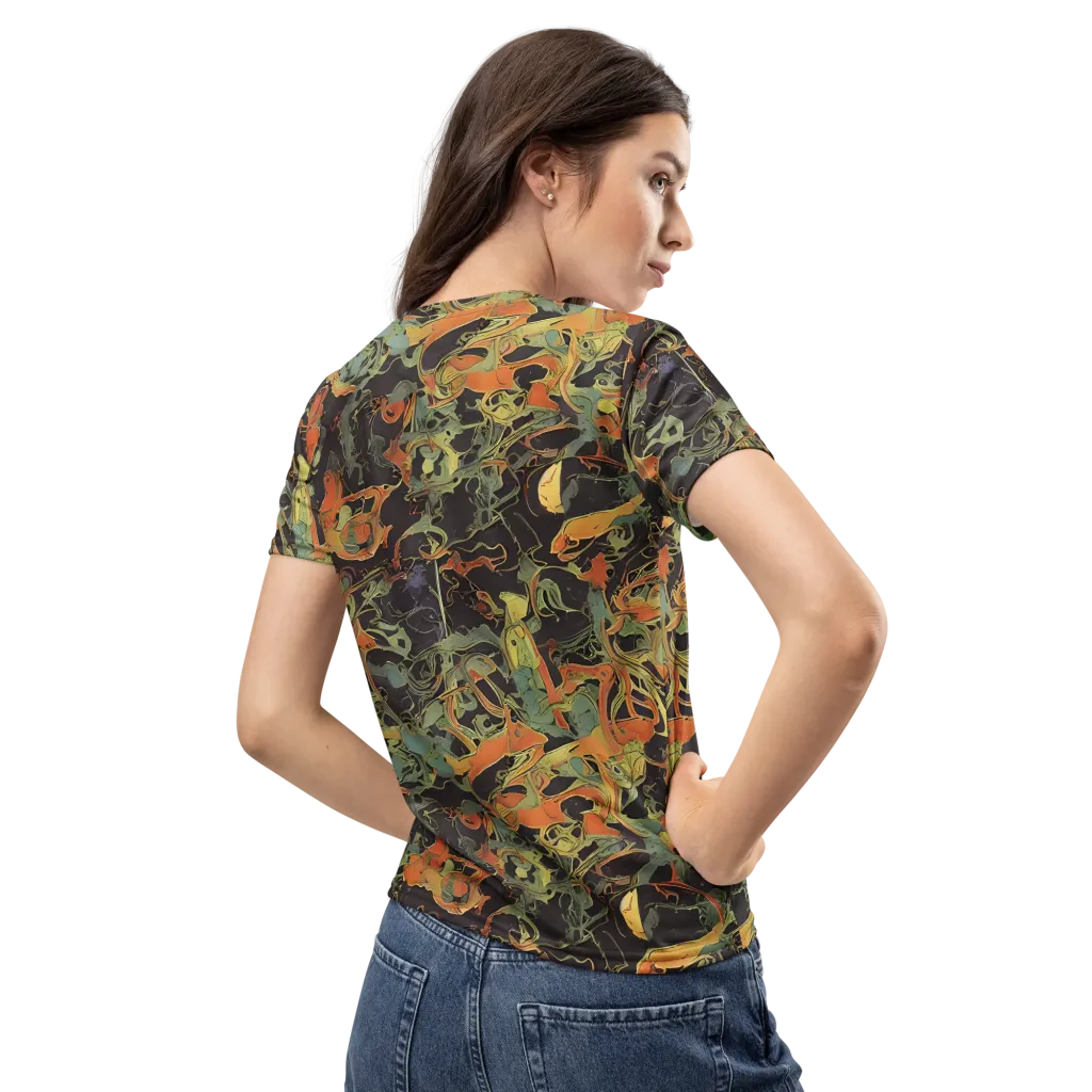 Ember Tangle on Women's Crew Neck T-Shirt — Back