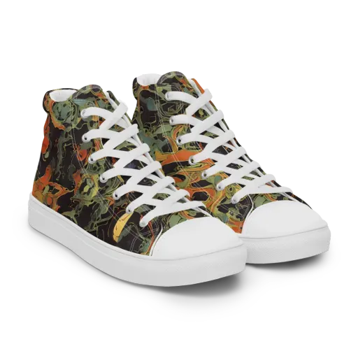 Ember Tangle on a Women's High Top Canvas Shoes