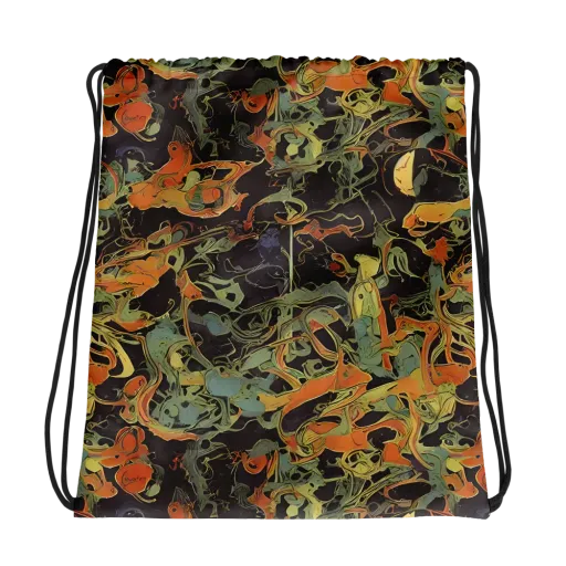 Ember Tangle on a Drawstring Bag