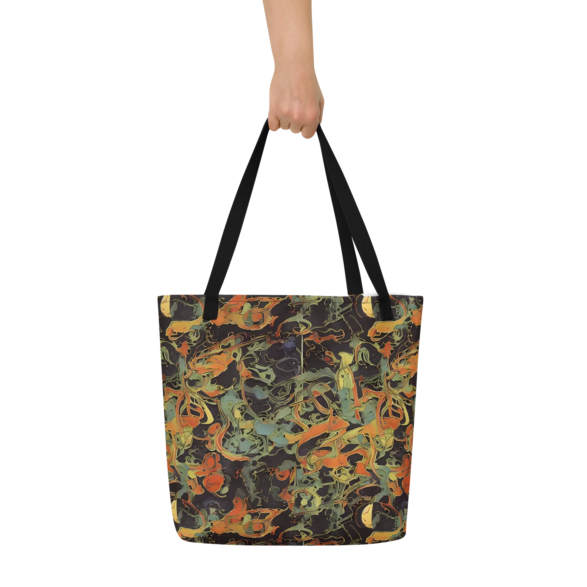 Ember Tangle on Large Tote Bag W/ Pocket — Front