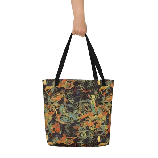 Ember Tangle on a Large Tote Bag W/ Pocket