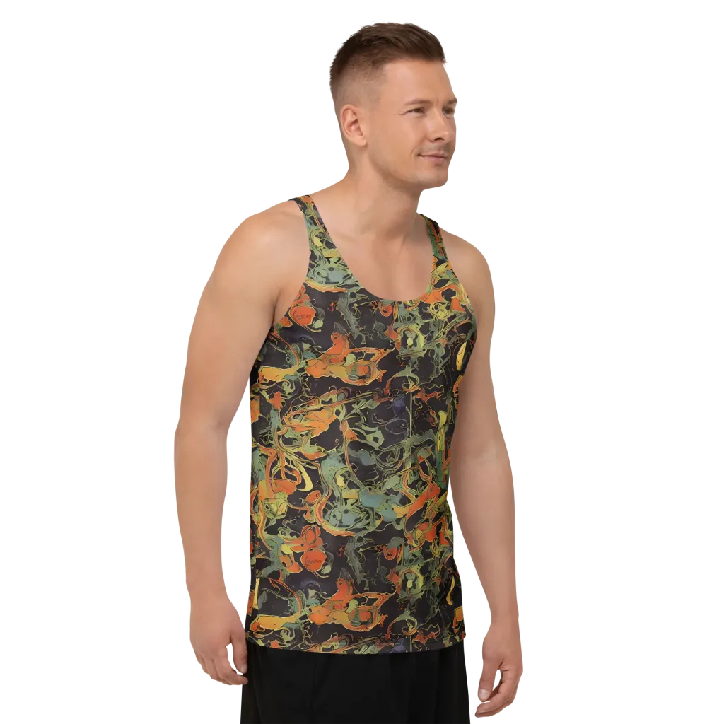 Ember Tangle on Men's Tank Top — Right Front