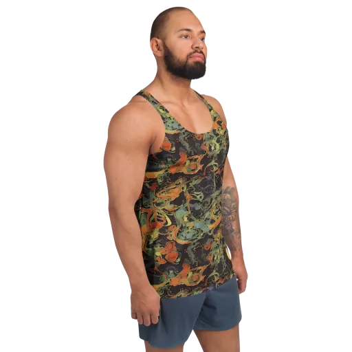 Ember Tangle on a Men's Tank Top