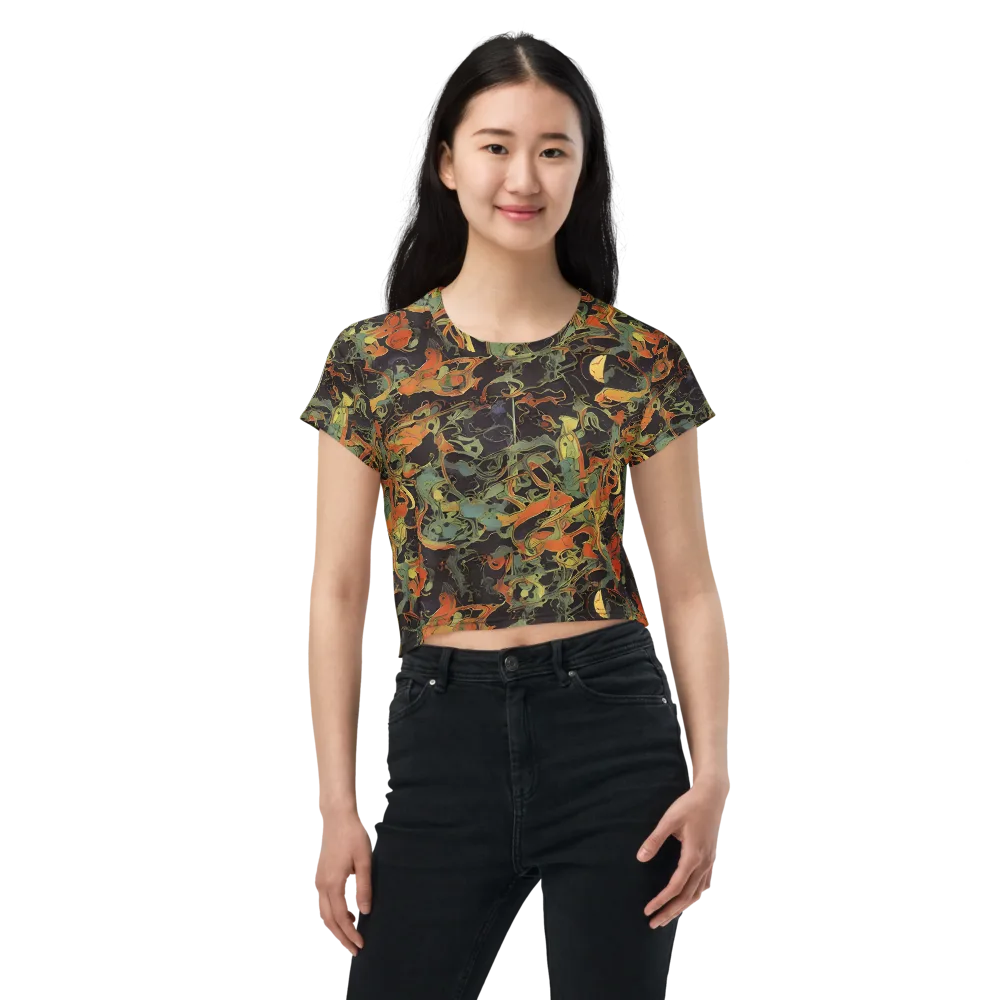Ember Tangle on Crop Tee — Front