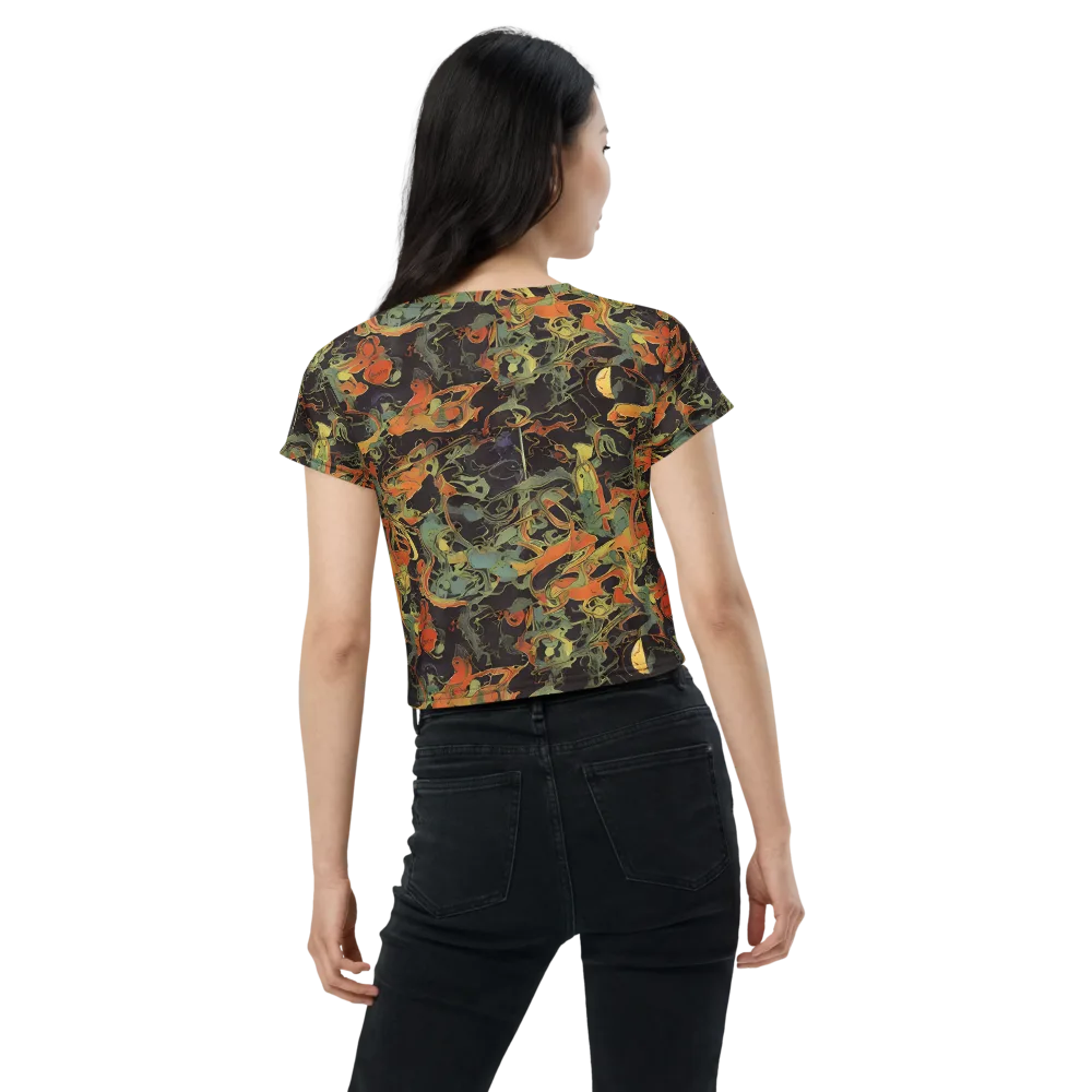 Ember Tangle on Crop Tee — Back