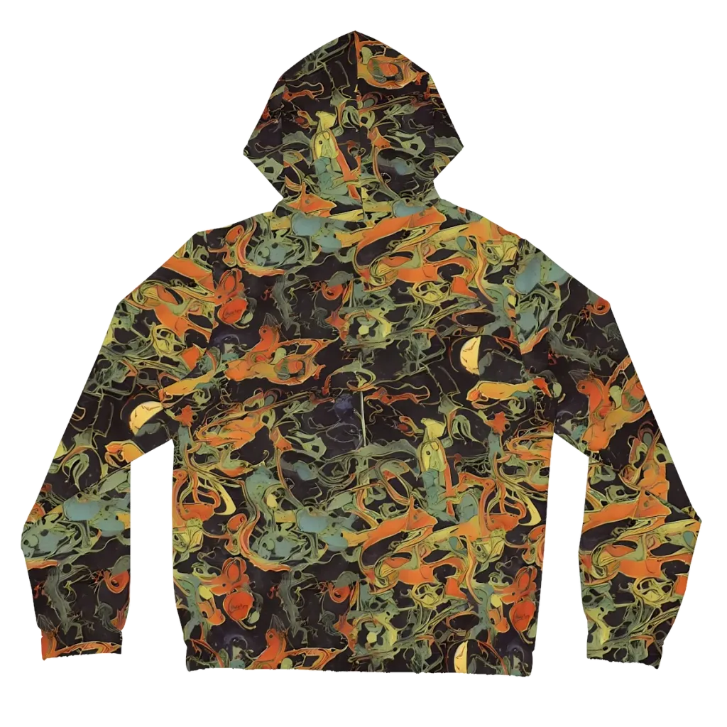 Ember Tangle on Women's Full-Zip Hoodie — Back