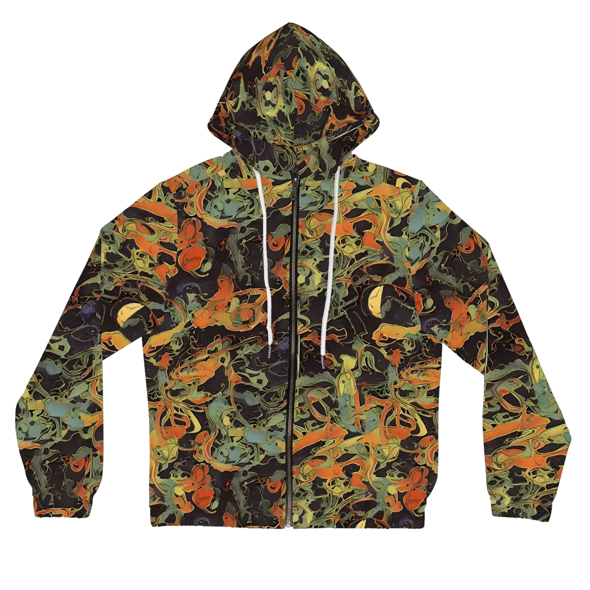Ember Tangle on Women's Full-Zip Hoodie — Front