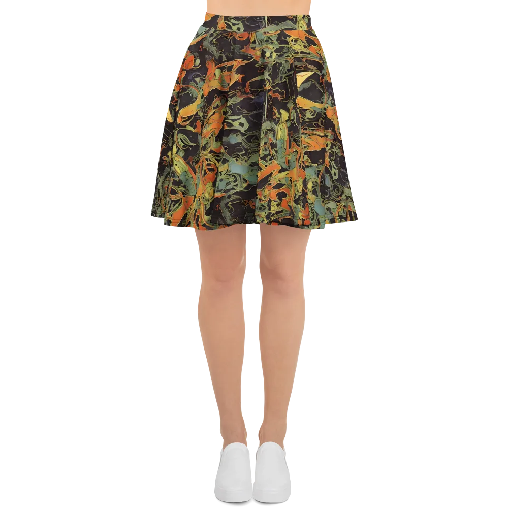 Ember Tangle on Skater Skirt — Front