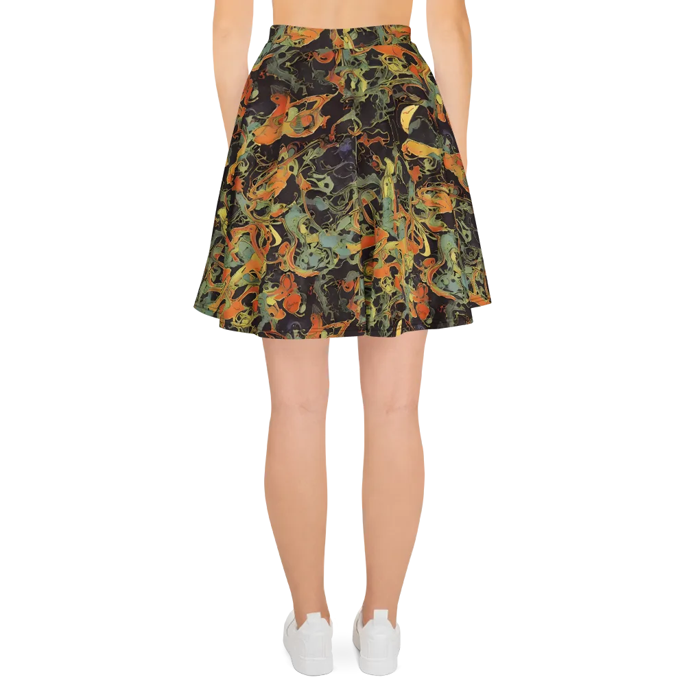 Ember Tangle on Skater Skirt — Back
