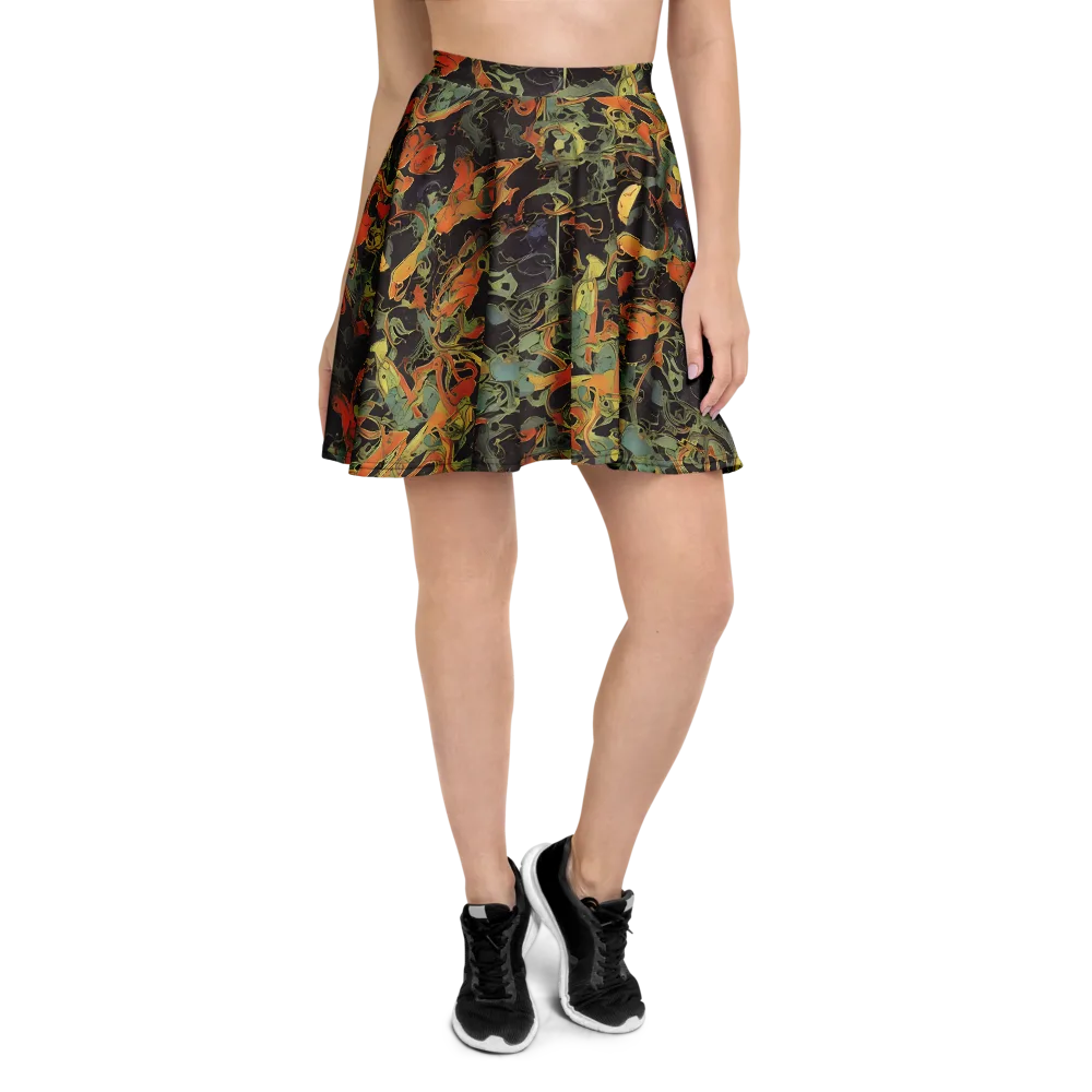 Ember Tangle on Skater Skirt — Front
