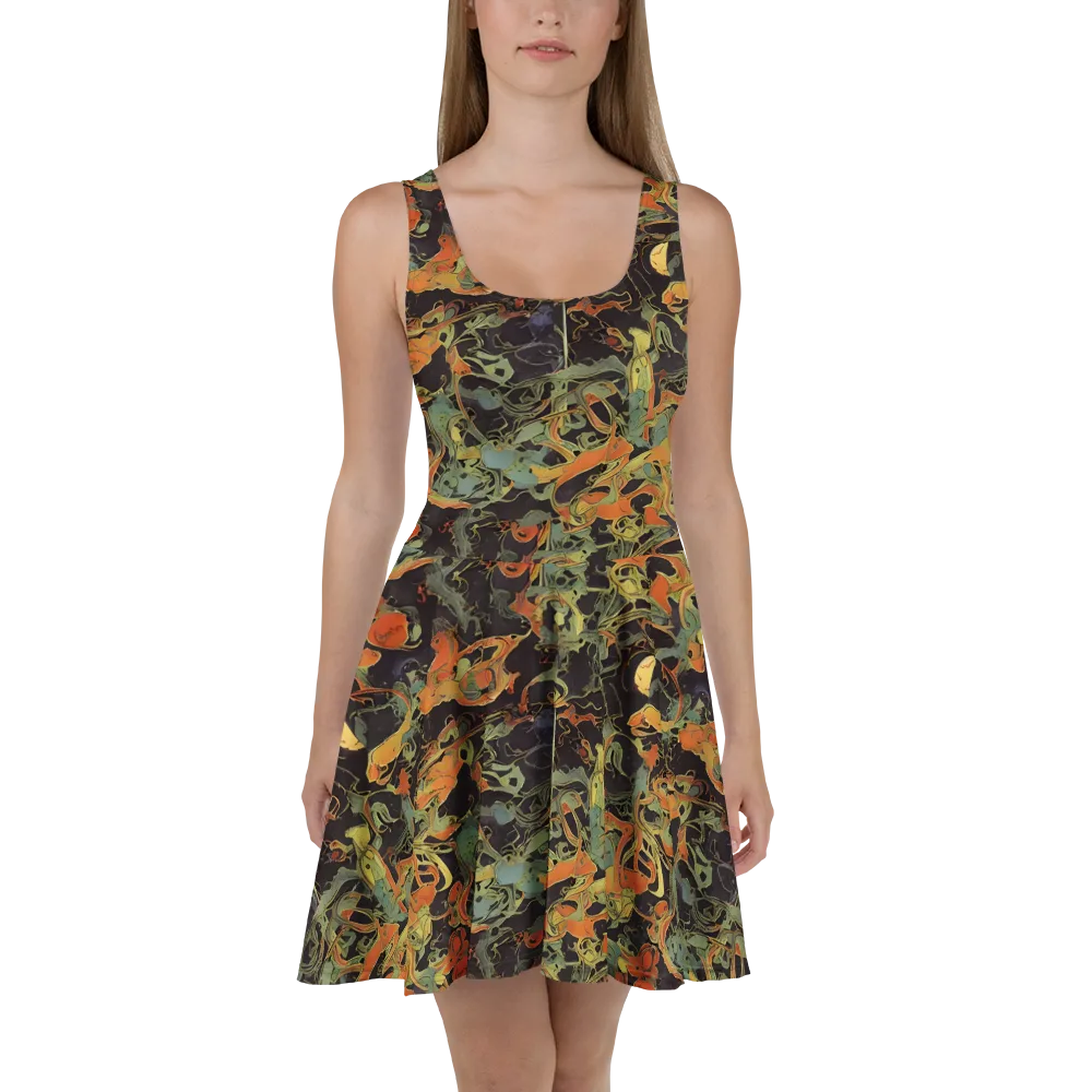 Ember Tangle on Skater Dress — Front