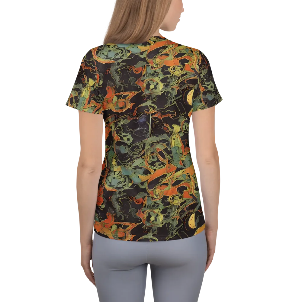 Ember Tangle on Women's Athletic T-Shirt — Back
