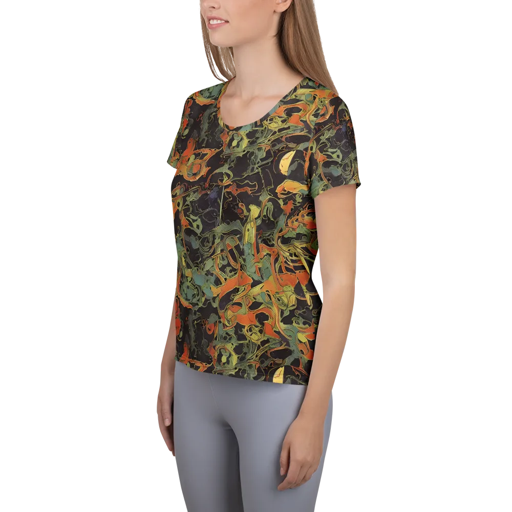 Ember Tangle on Women's Athletic T-Shirt — Left