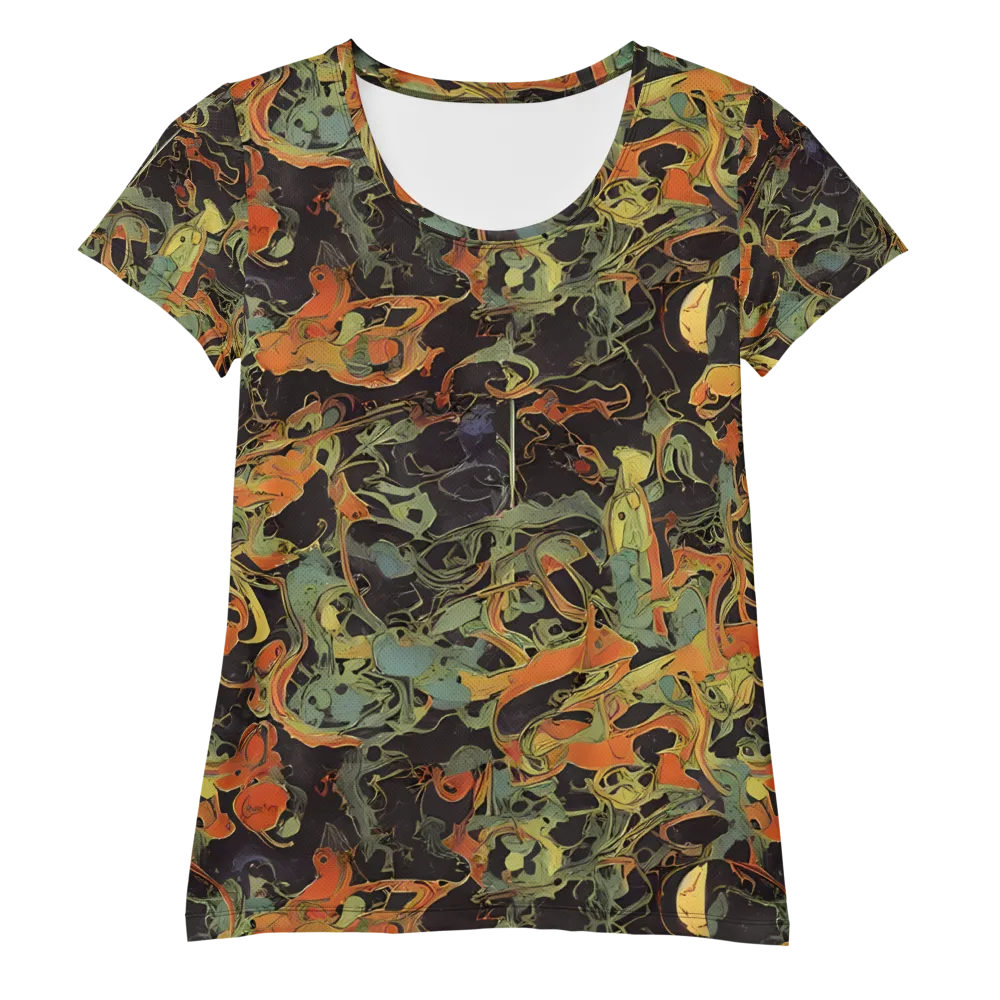 Ember Tangle on Women's Athletic T-Shirt — Front