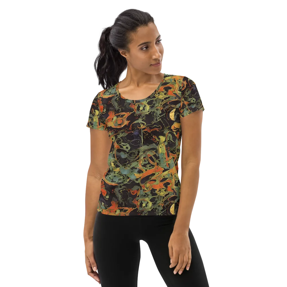 Ember Tangle on Women's Athletic T-Shirt — Front