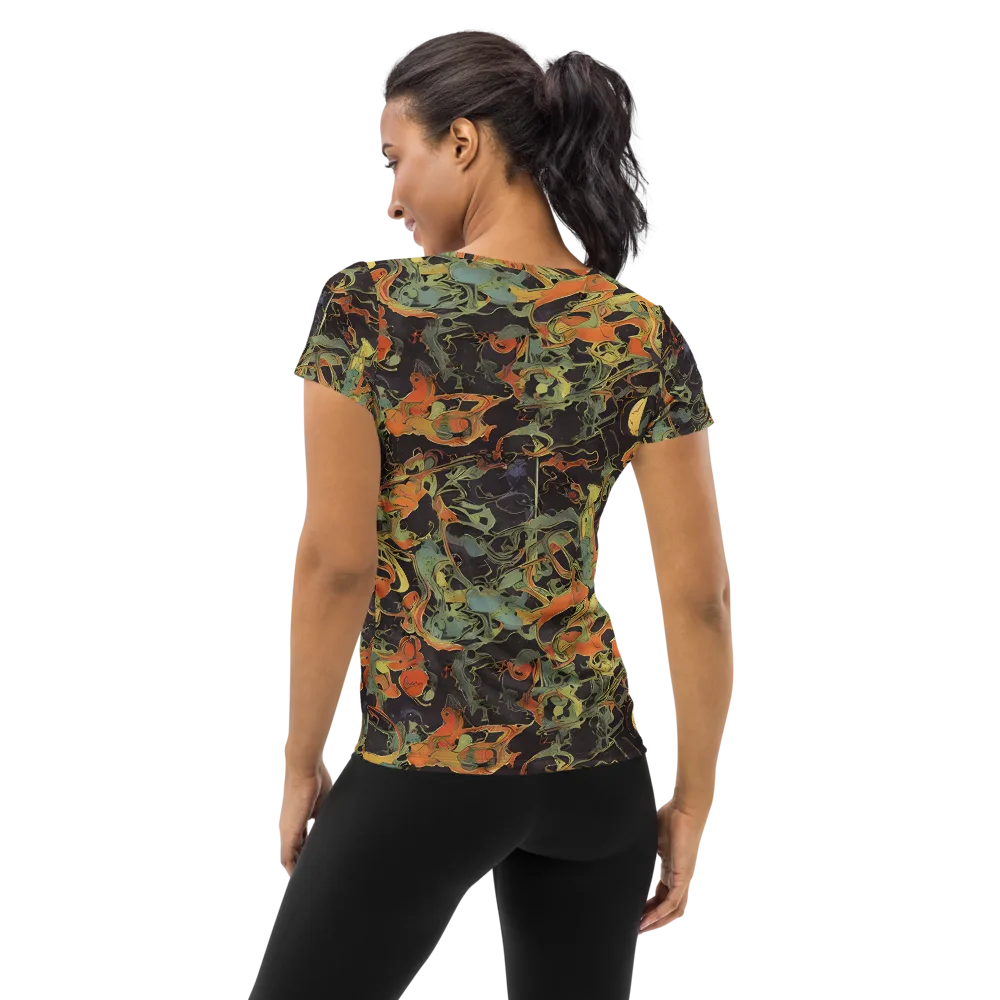 Ember Tangle on Women's Athletic T-Shirt — Back