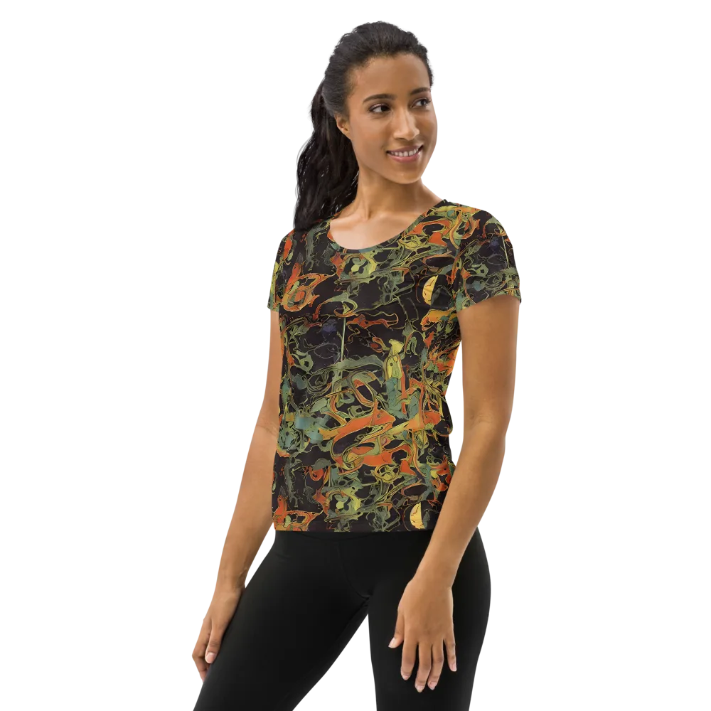 Ember Tangle on Women's Athletic T-Shirt — Left