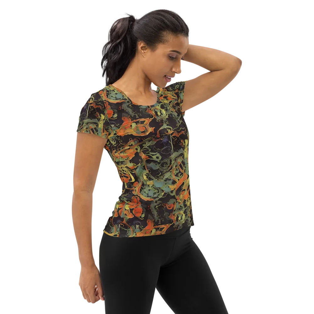 Ember Tangle on Women's Athletic T-Shirt — Right