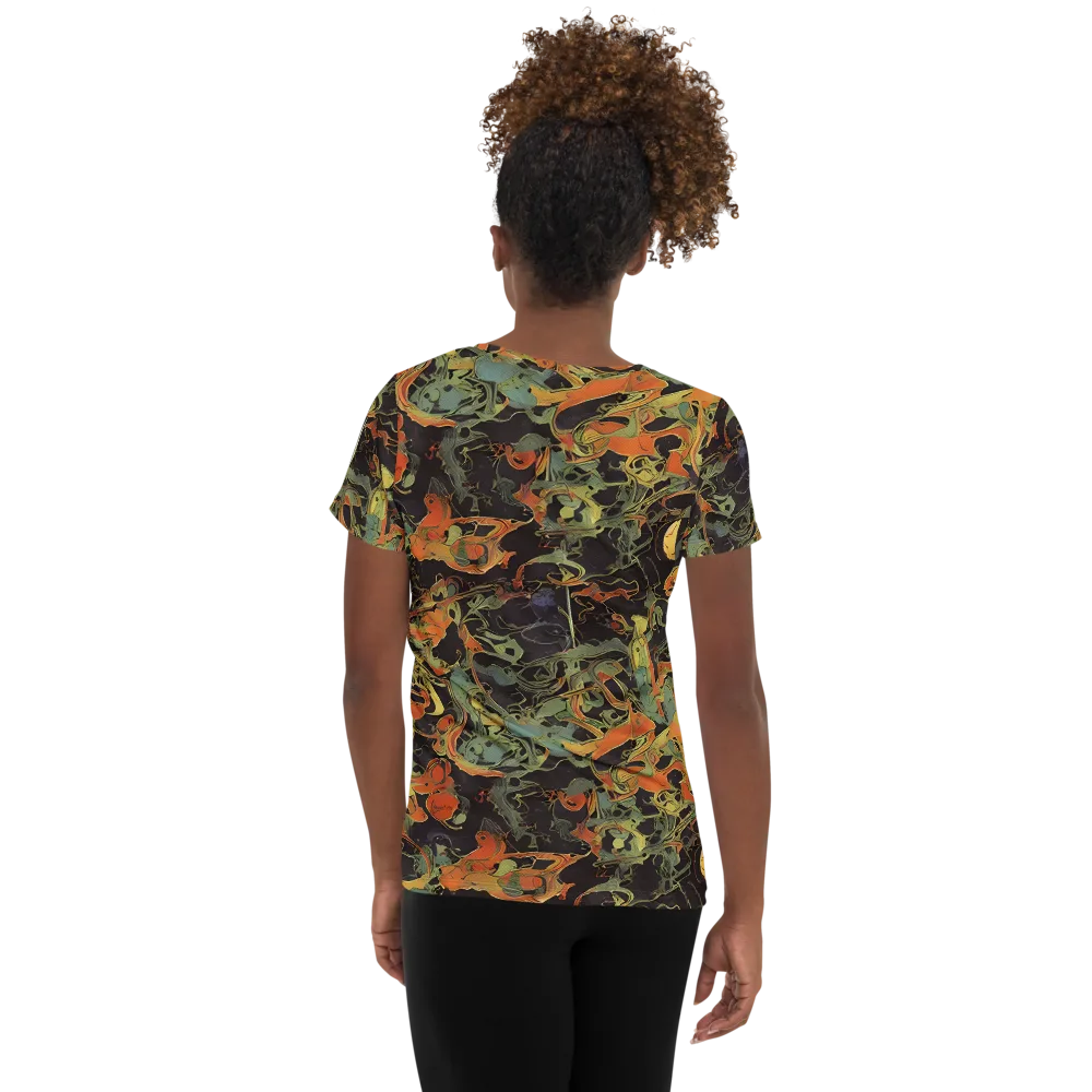 Ember Tangle on Women's Athletic T-Shirt — Back