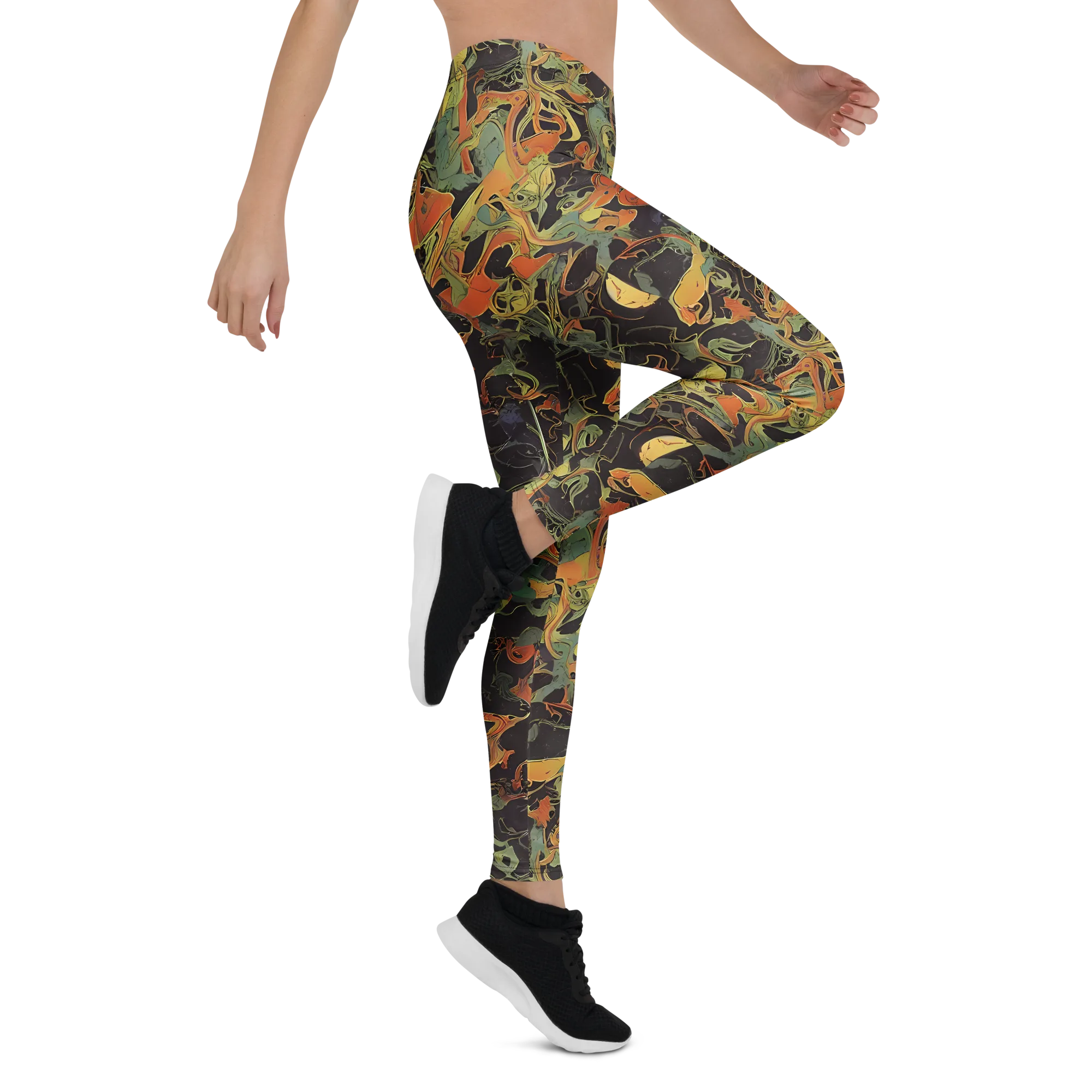 Ember Tangle on Leggings — Right