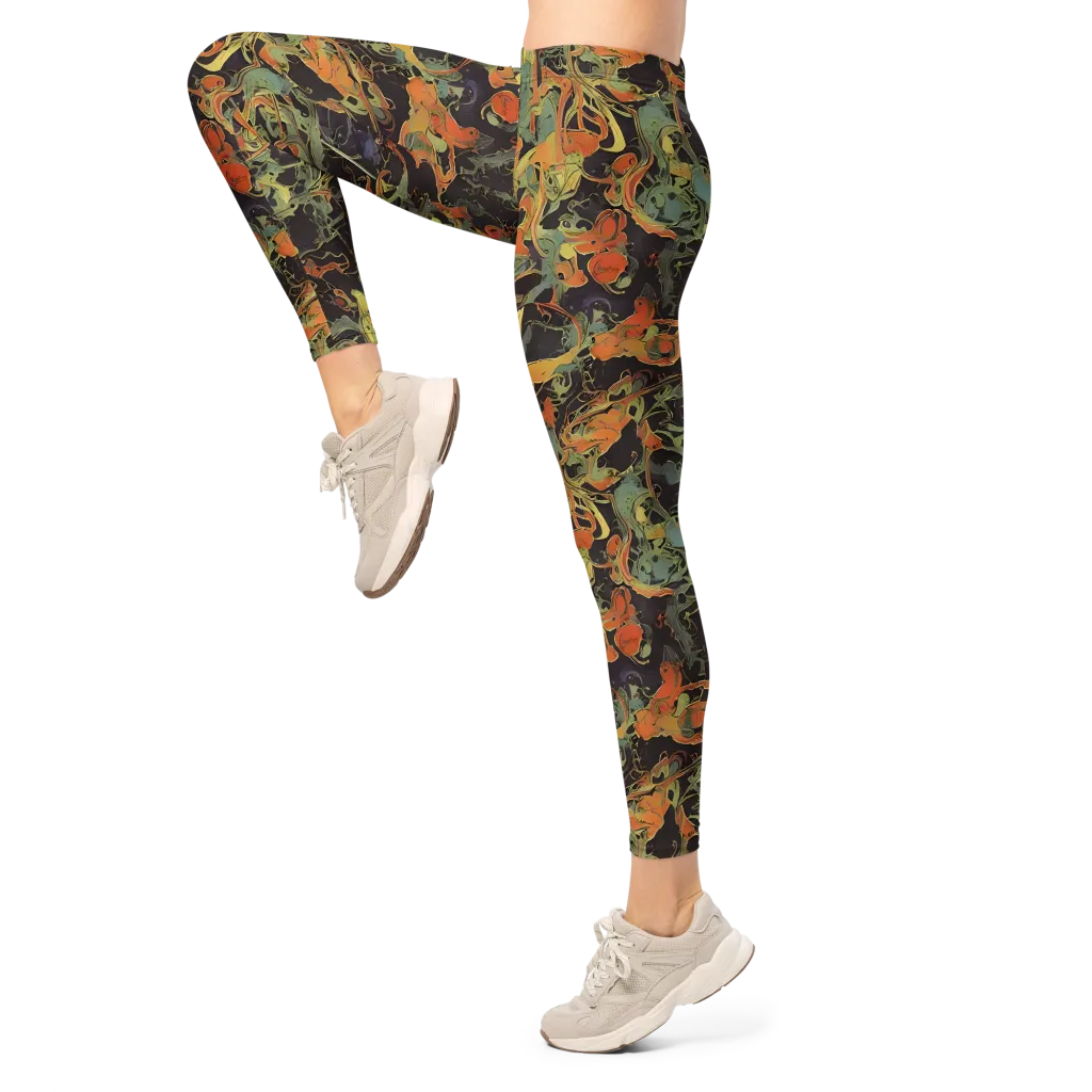 Ember Tangle on Leggings — Left
