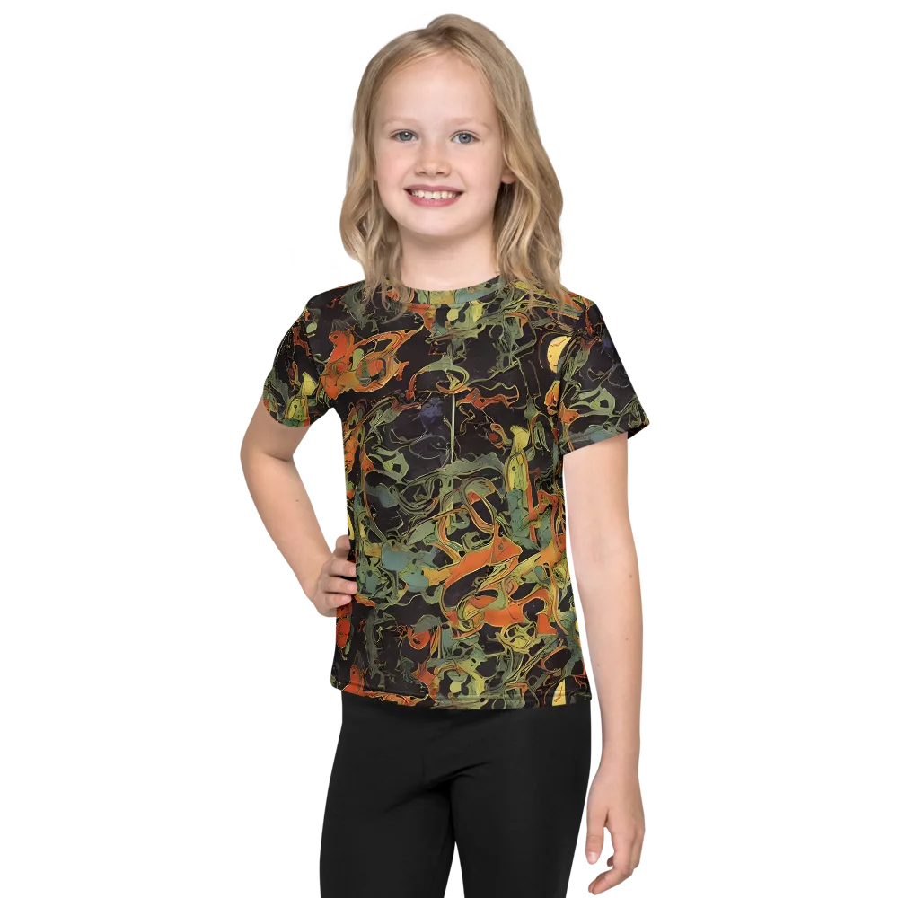 Ember Tangle on Kids Crew Neck T-Shirt — Front
