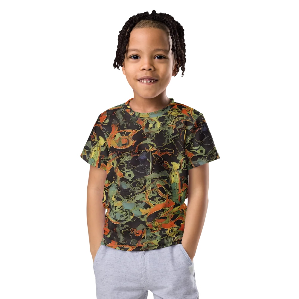 Ember Tangle on Kids Crew Neck T-Shirt — Front