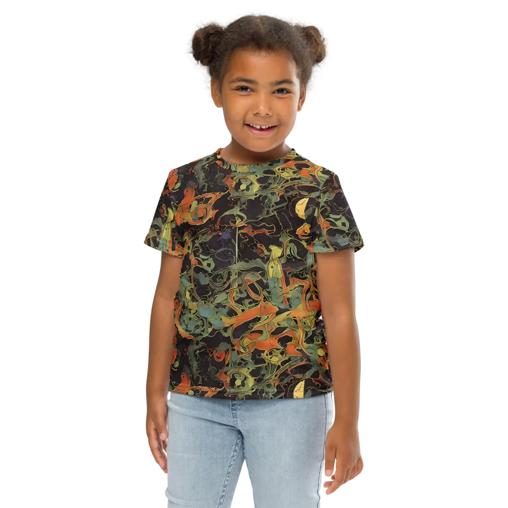 Ember Tangle on Kids Crew Neck T-Shirt — Front