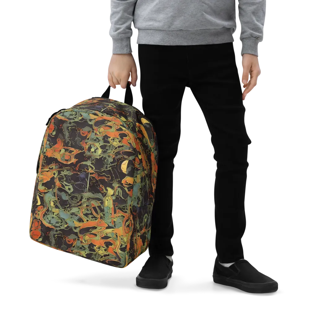 Ember Tangle on Minimalist Backpack — Zoomed-in