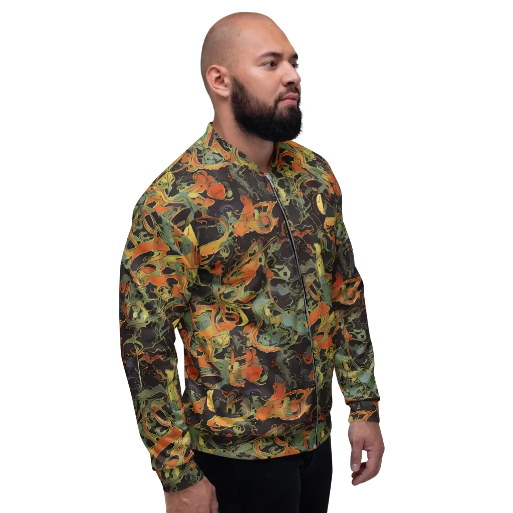 Ember Tangle on Bomber Jacket — Right