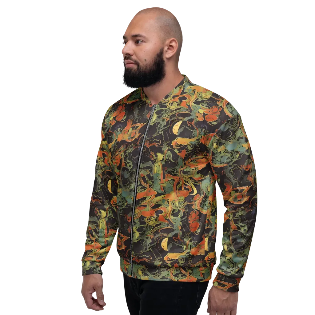 Ember Tangle on Bomber Jacket — Left