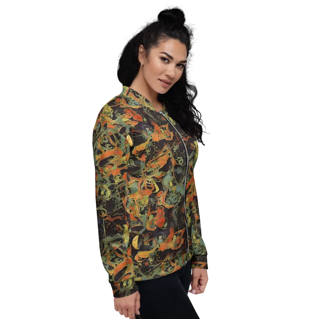 Ember Tangle on Bomber Jacket — Right