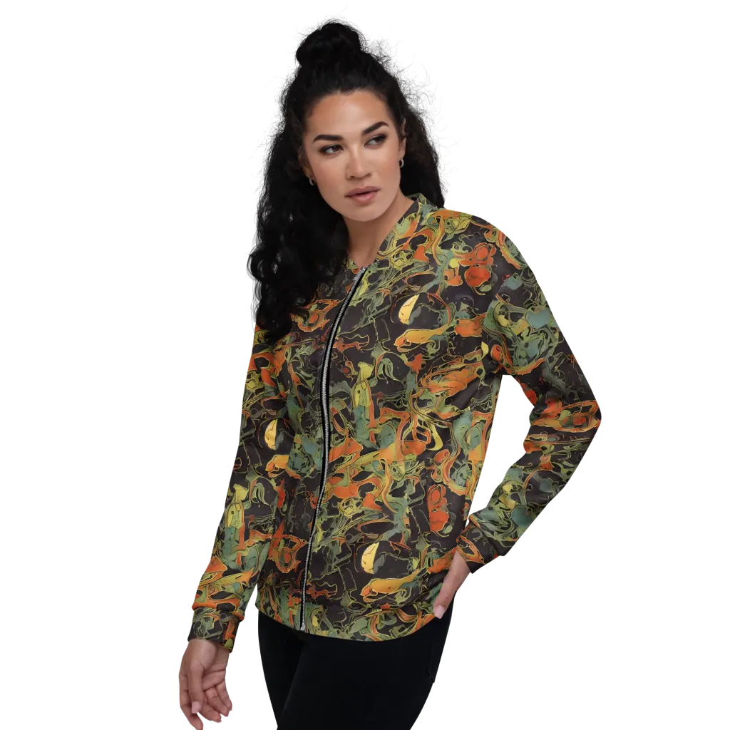 Ember Tangle on Bomber Jacket — Left