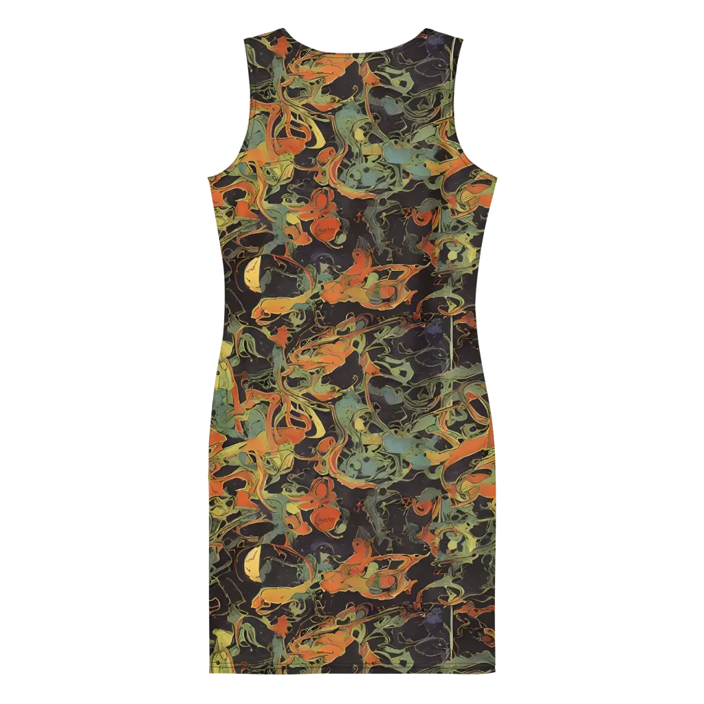 Ember Tangle on Bodycon Dress — Back