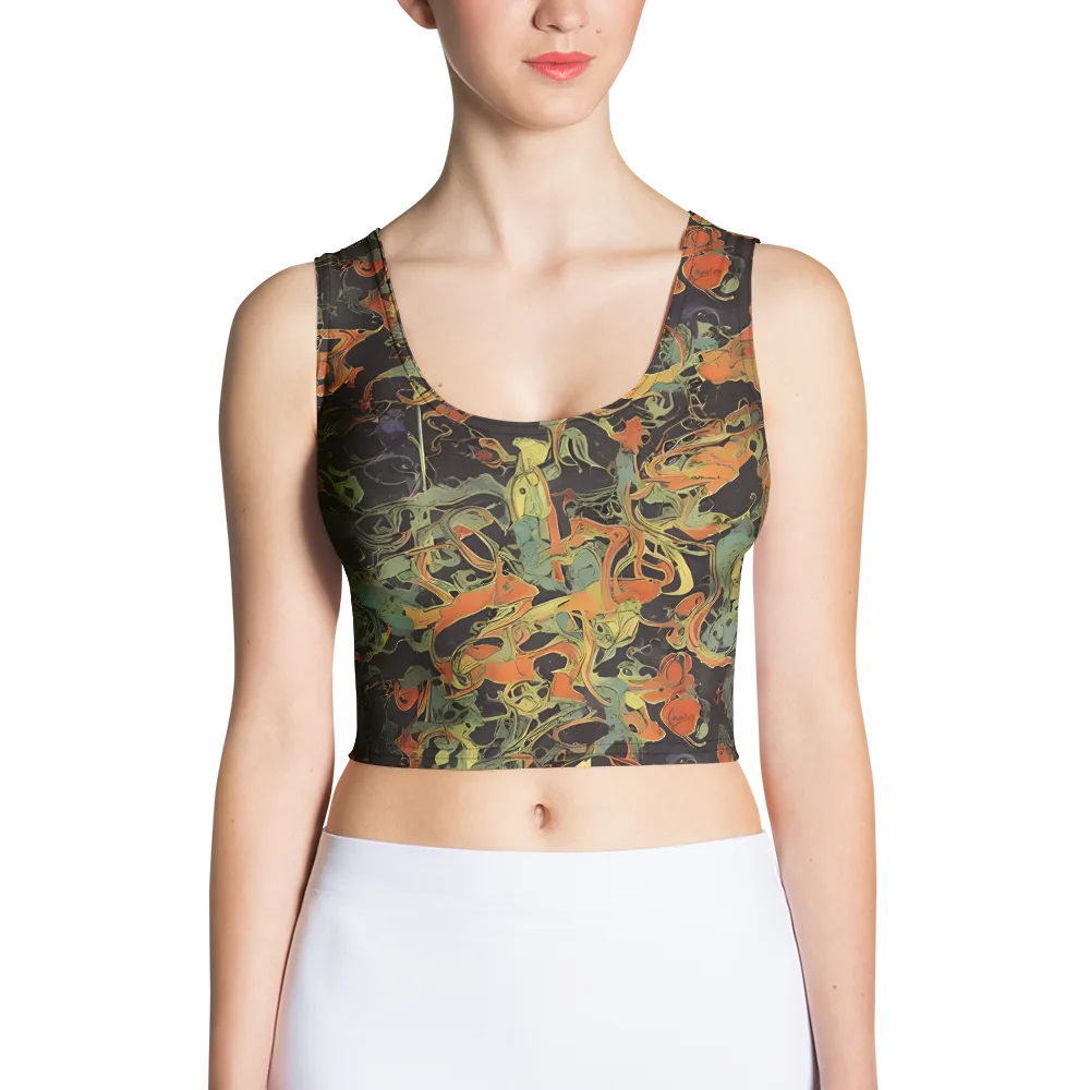 Ember Tangle on Crop Top — Front
