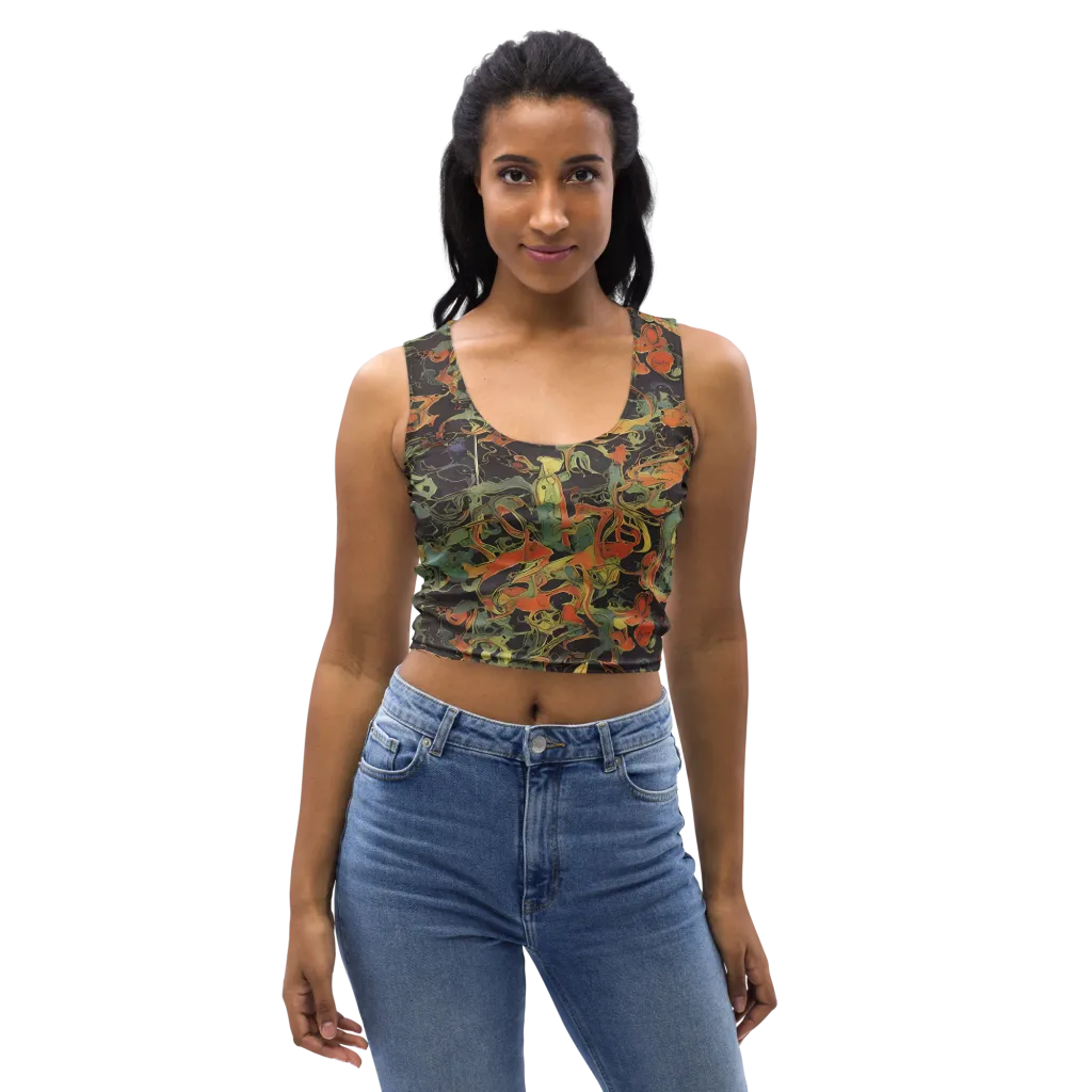 Ember Tangle on Crop Top — Front
