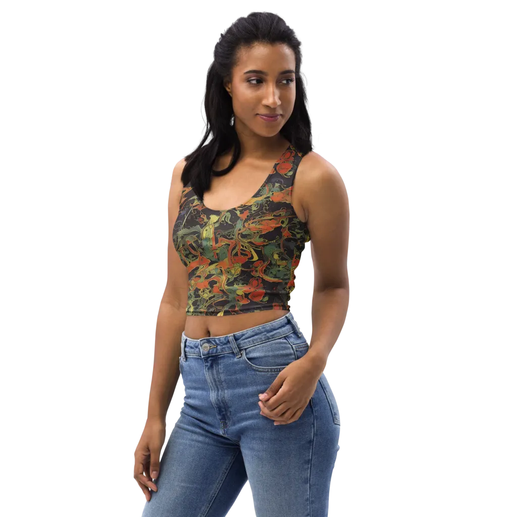 Ember Tangle on Crop Top — Left Front