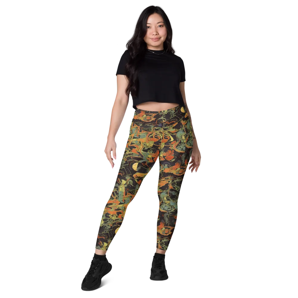 Ember Tangle on Leggings with Pockets — Front