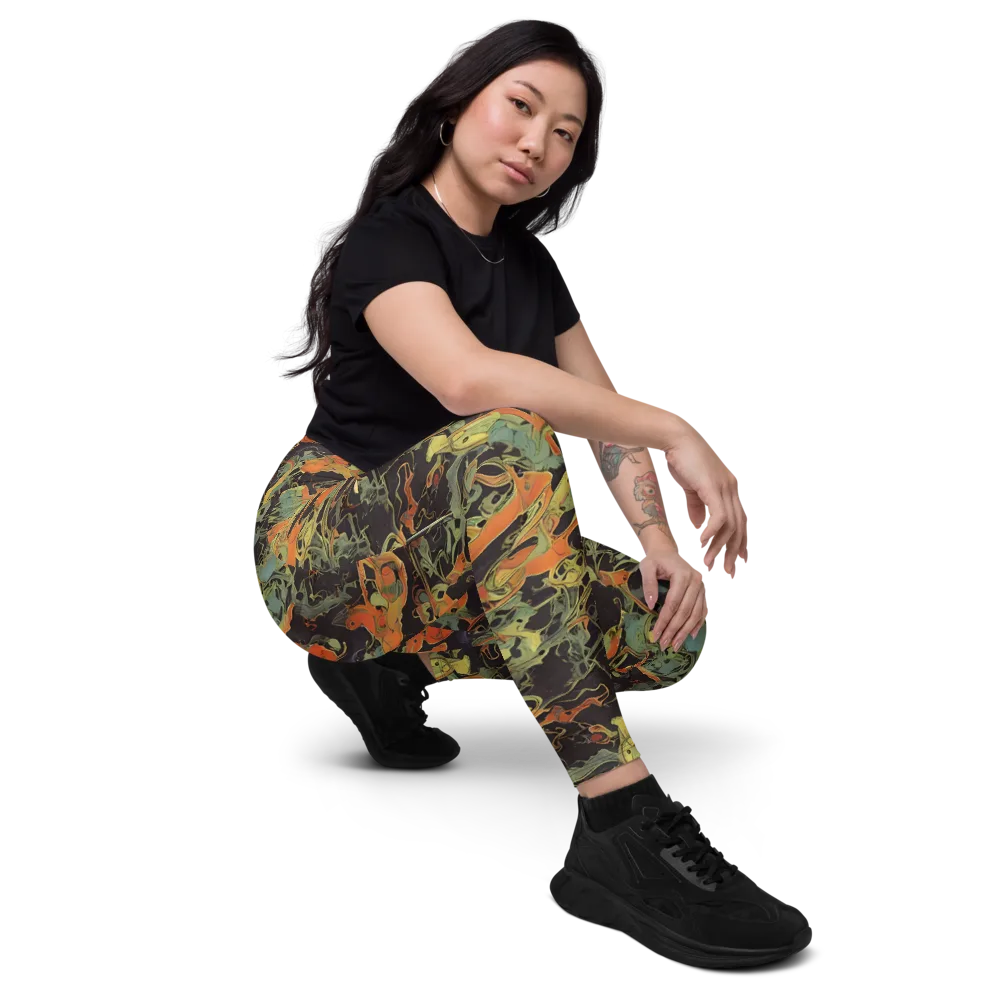 Ember Tangle on Leggings with Pockets — Right Front