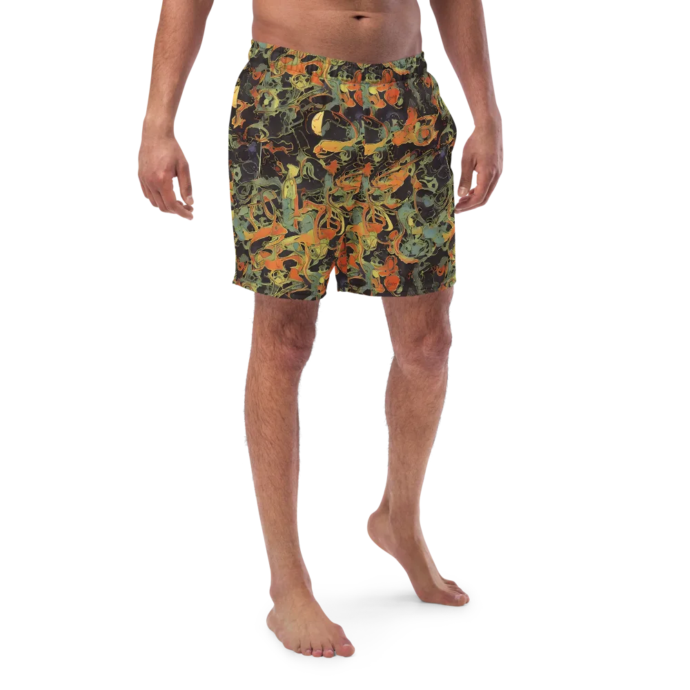 Ember Tangle on Swim Trunks — Front
