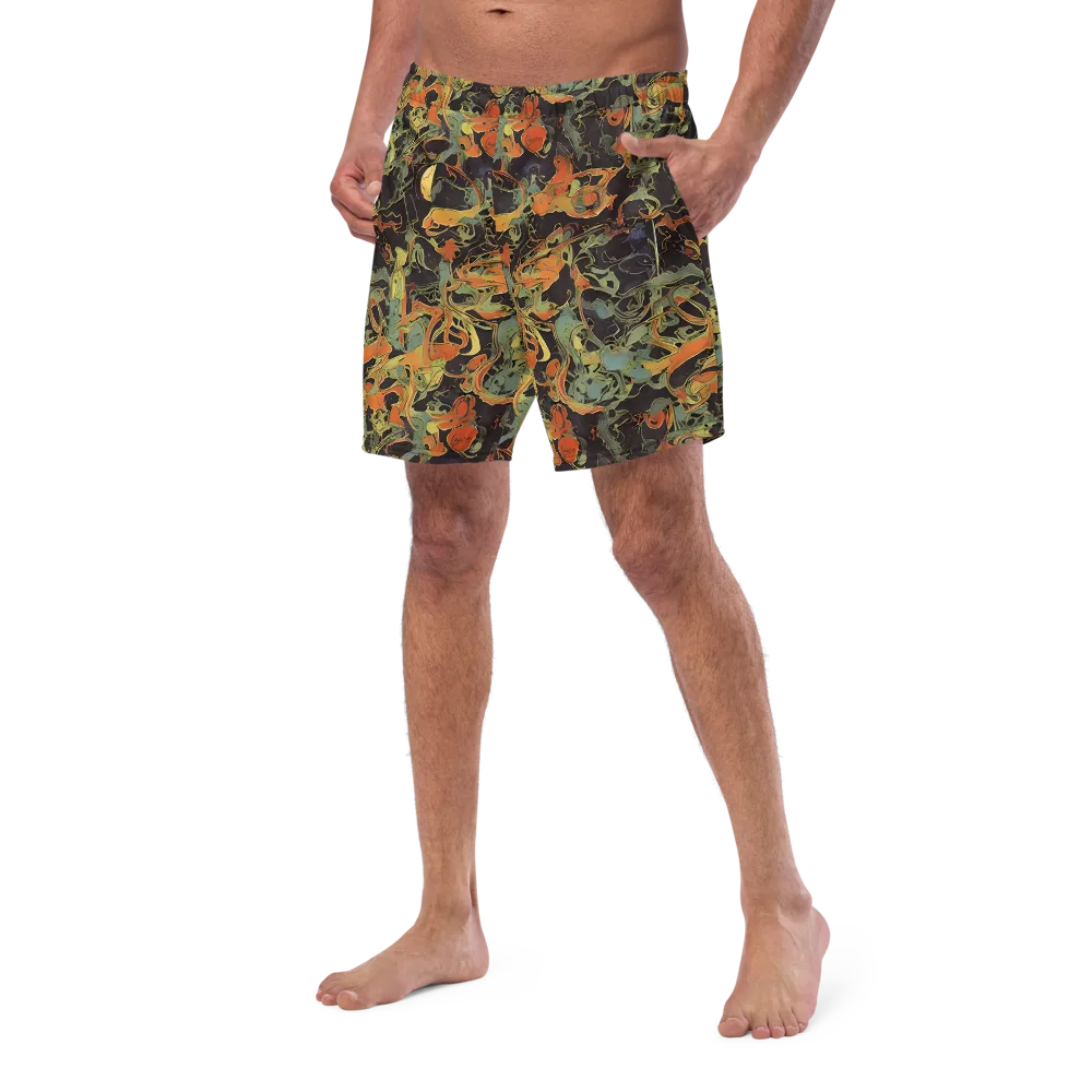 Ember Tangle on Swim Trunks — Left Front