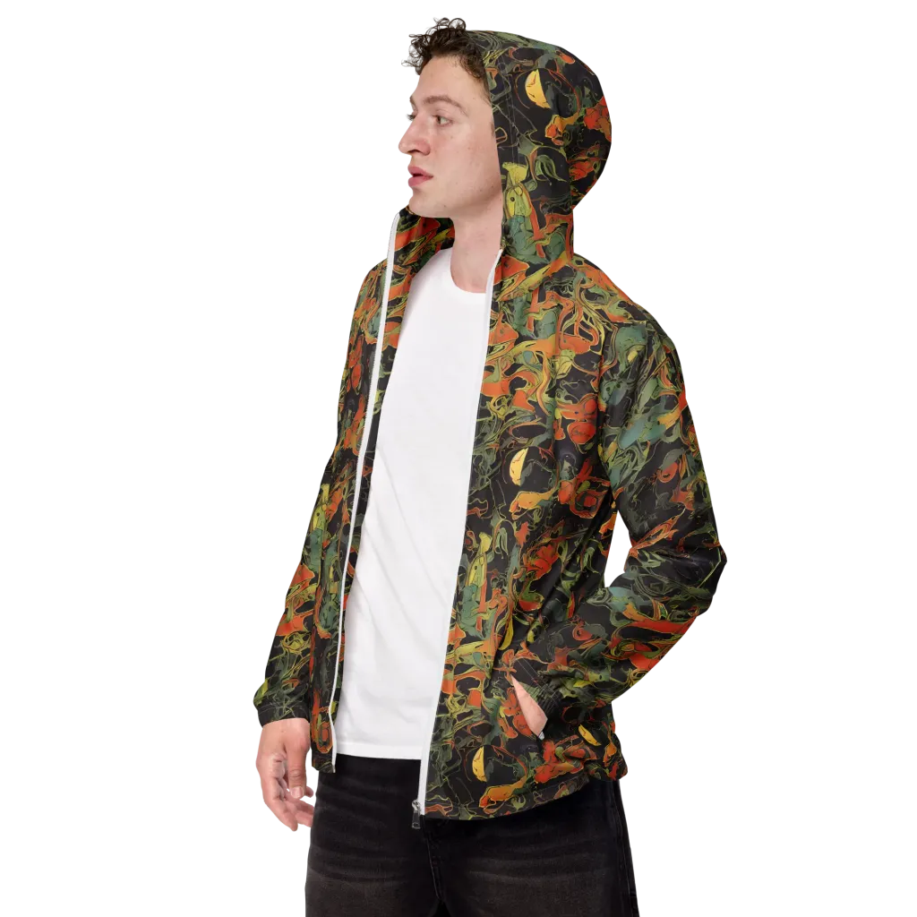 Ember Tangle on Men's Windbreaker — Left Front
