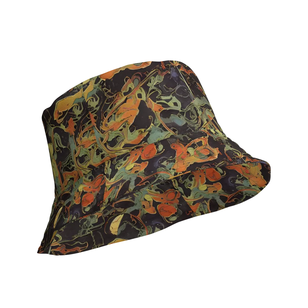 Ember Tangle on Reversible Bucket Hat — Product details Outside