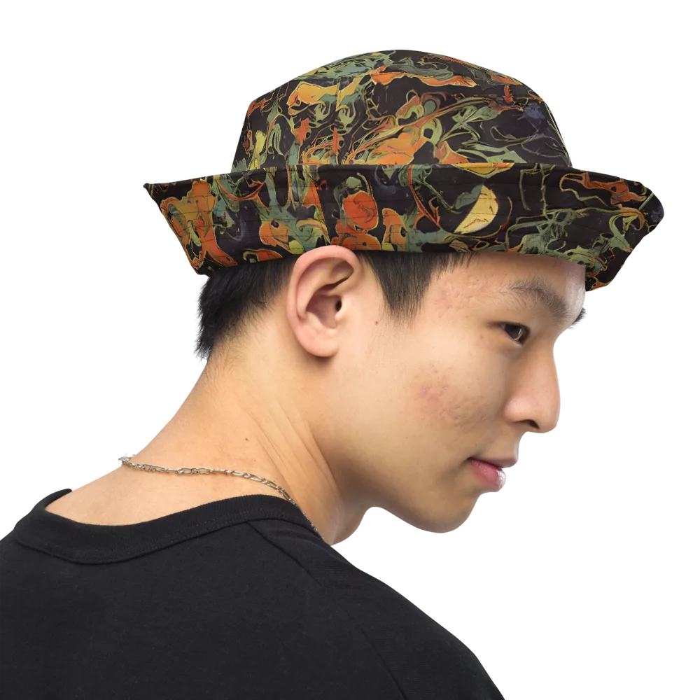Ember Tangle on Reversible Bucket Hat — Right Outside