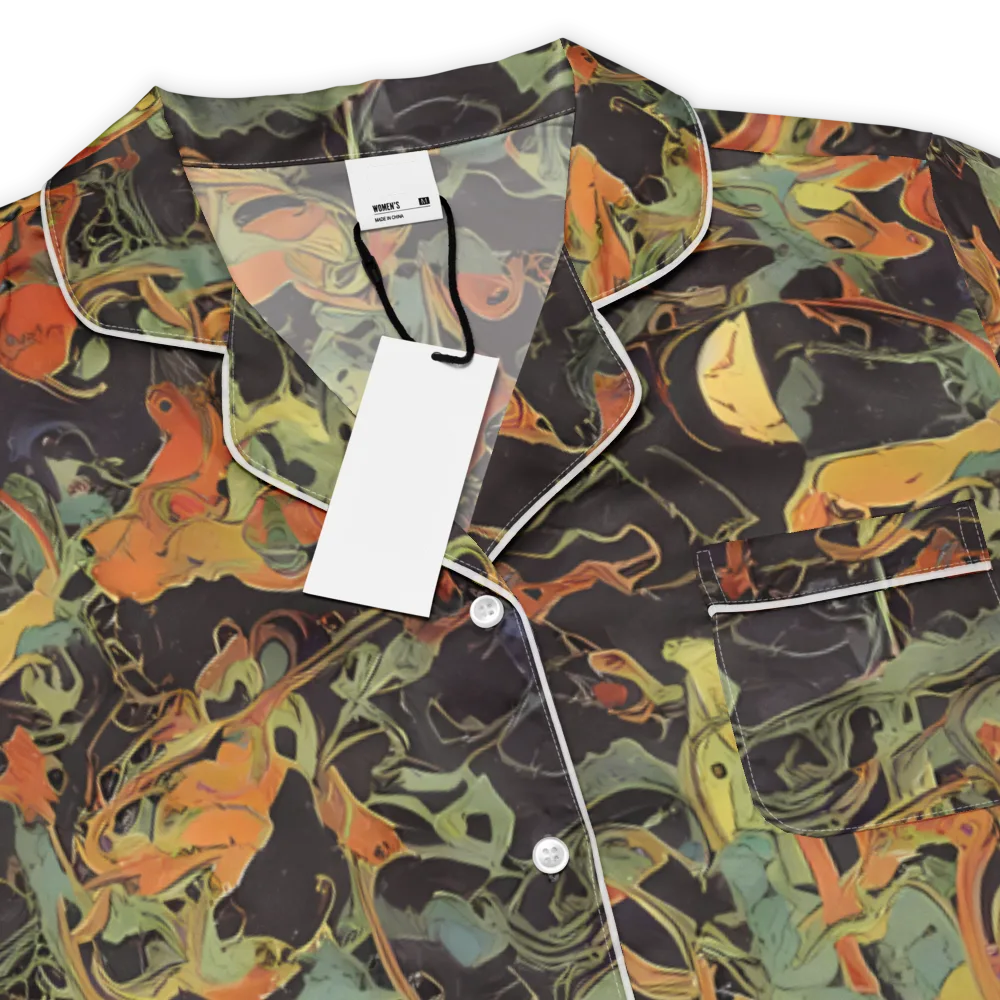 Ember Tangle on Women's Short Sleeve Pajama Top — Product details