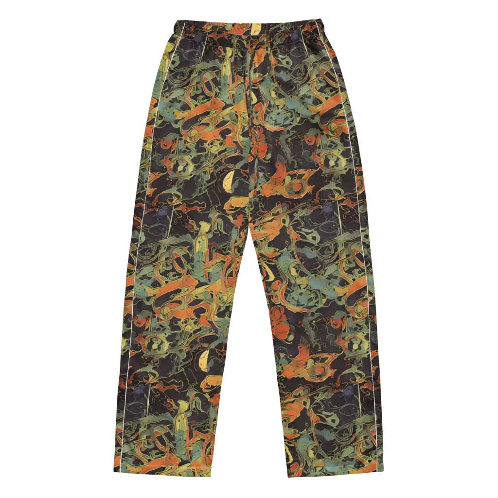 Ember Tangle on Women's Pajama Pants — Front
