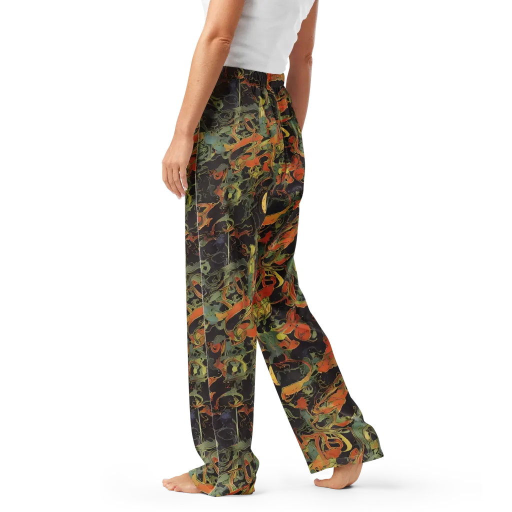 Ember Tangle on Women's Pajama Pants — Left