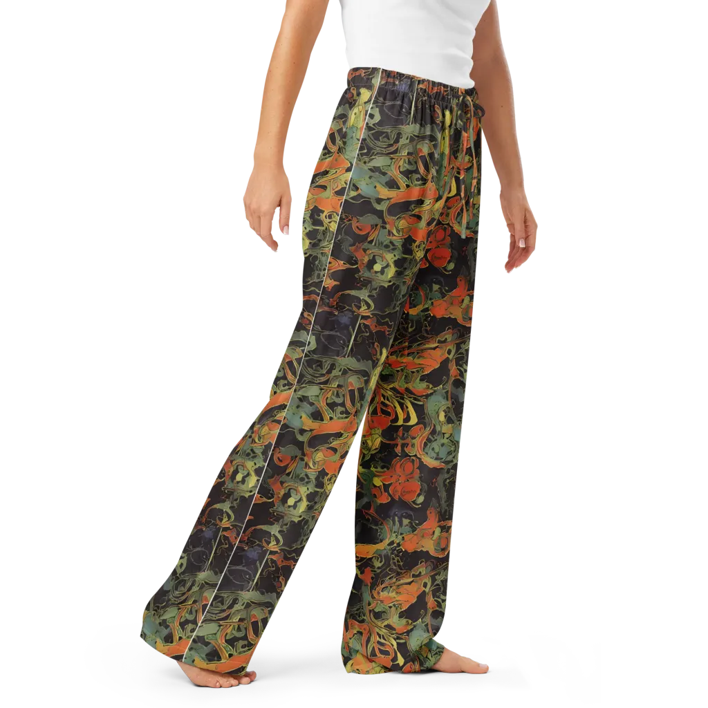 Ember Tangle on Women's Pajama Pants — Right Front