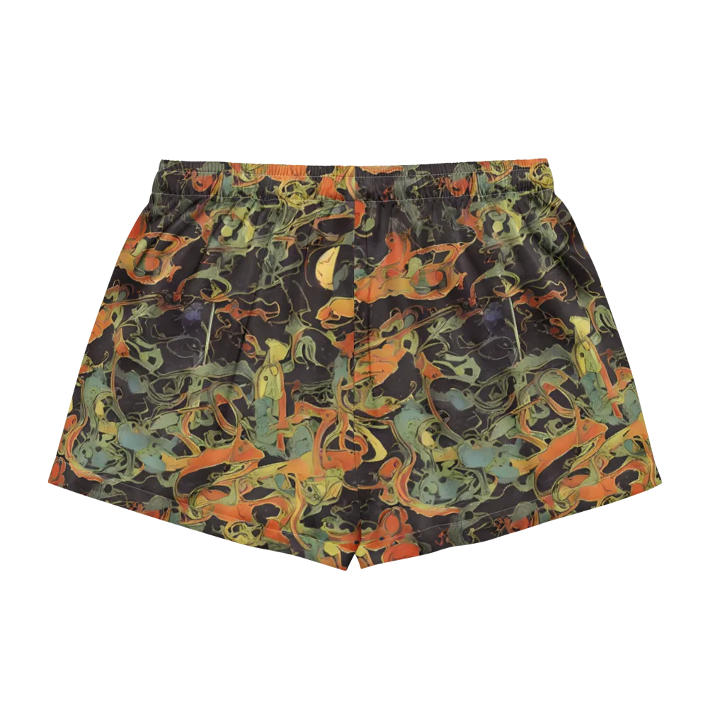 Ember Tangle on Women's Pajama Shorts — Back