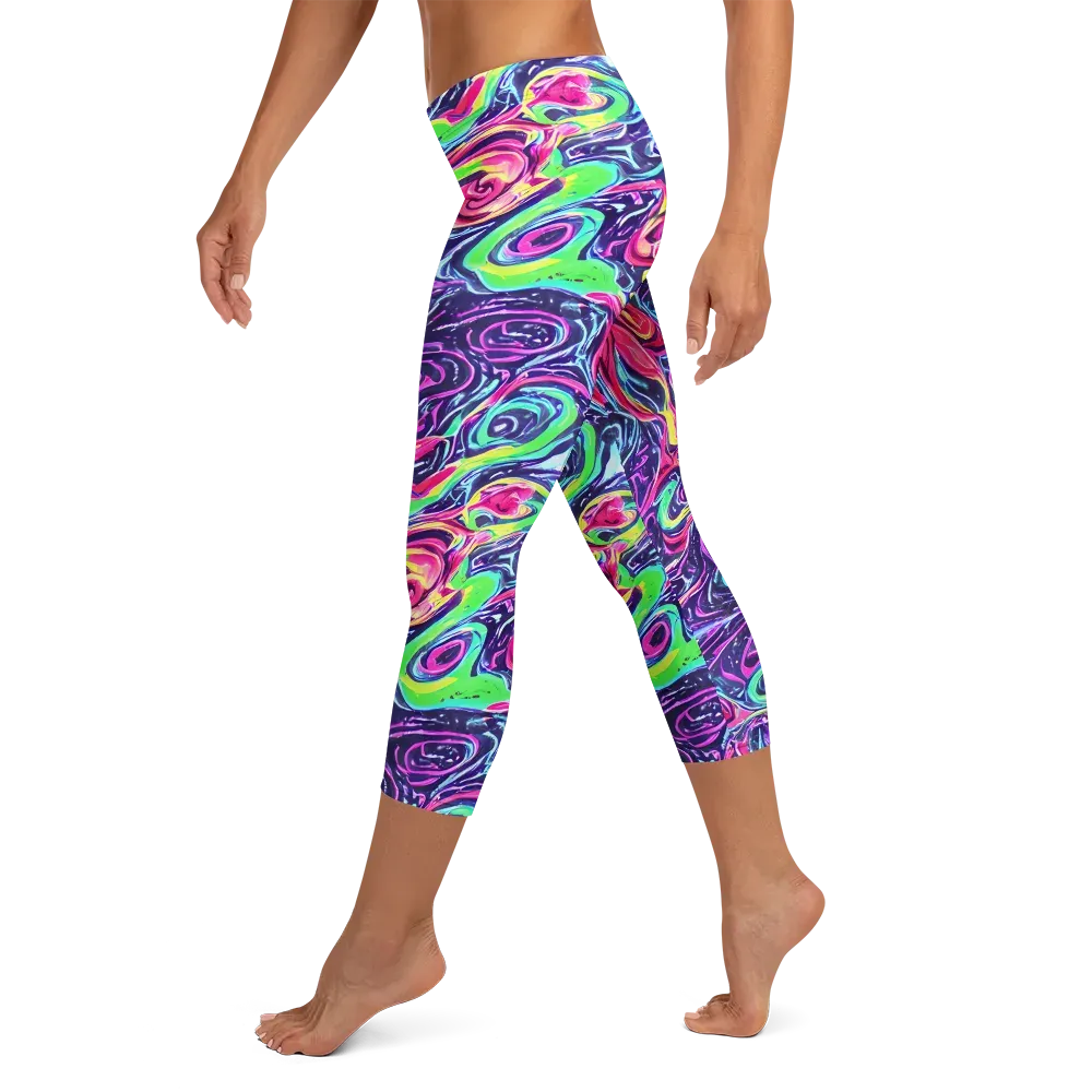 The Color Spiral on Capri Leggings — Left